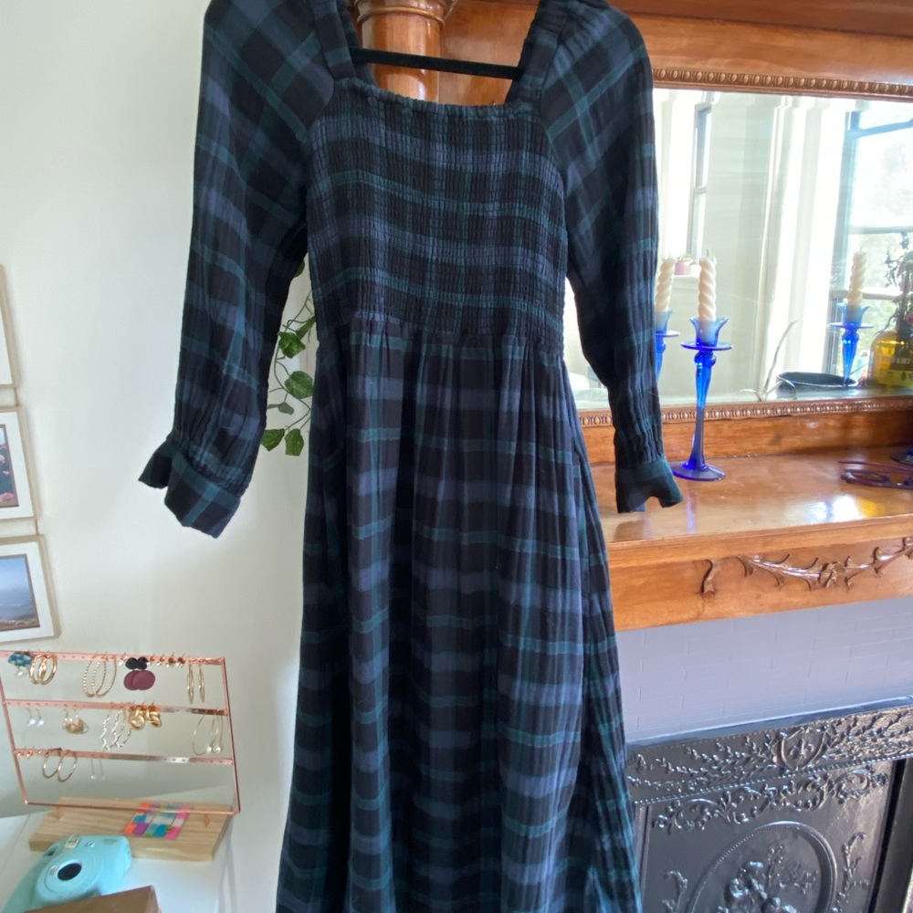 Cottagecore Madewell Plaid Maxi Dress